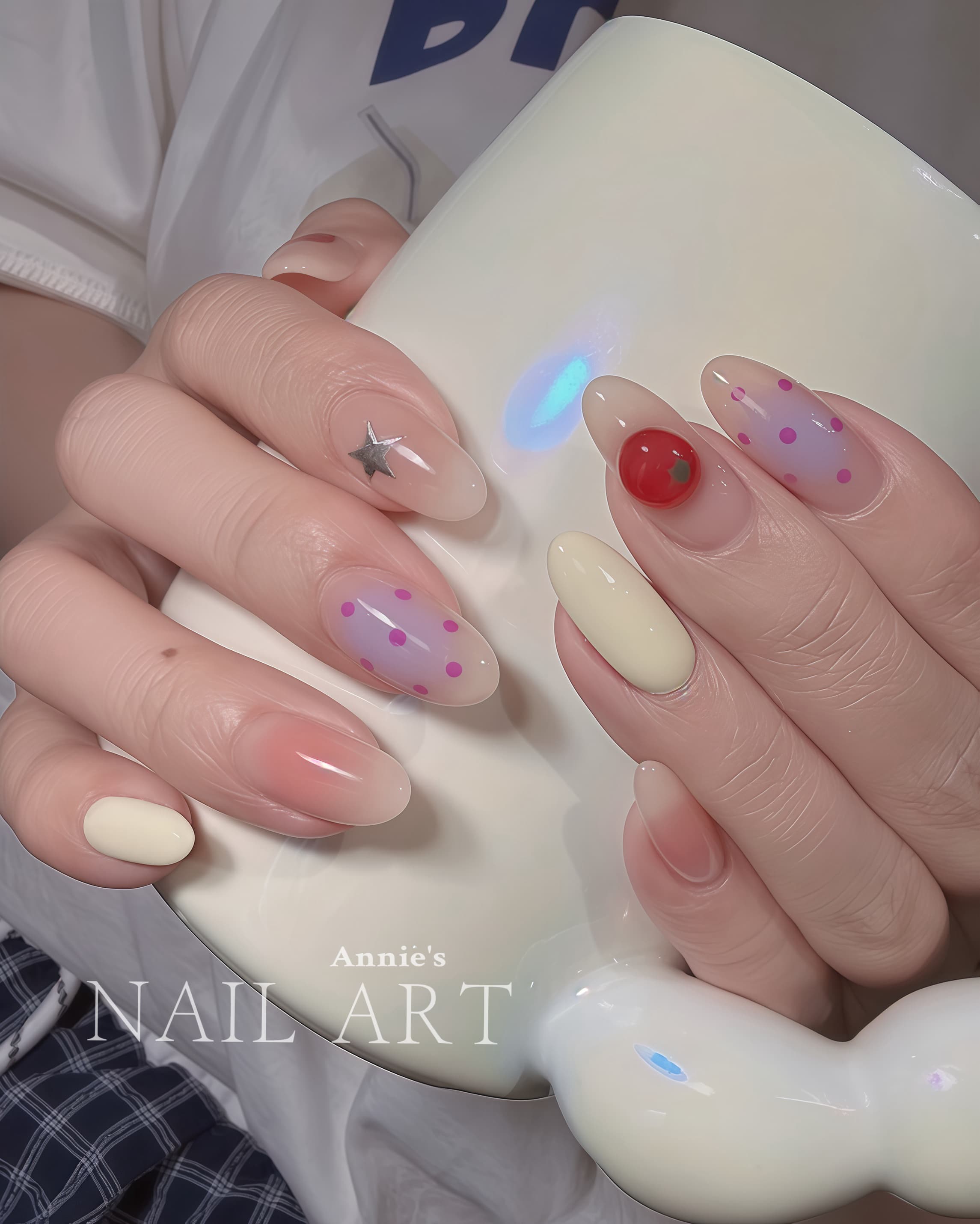 中山區美甲推薦・絕美貓眼&油畫風暈染|Annie’s Nail Studio 凝光美學所